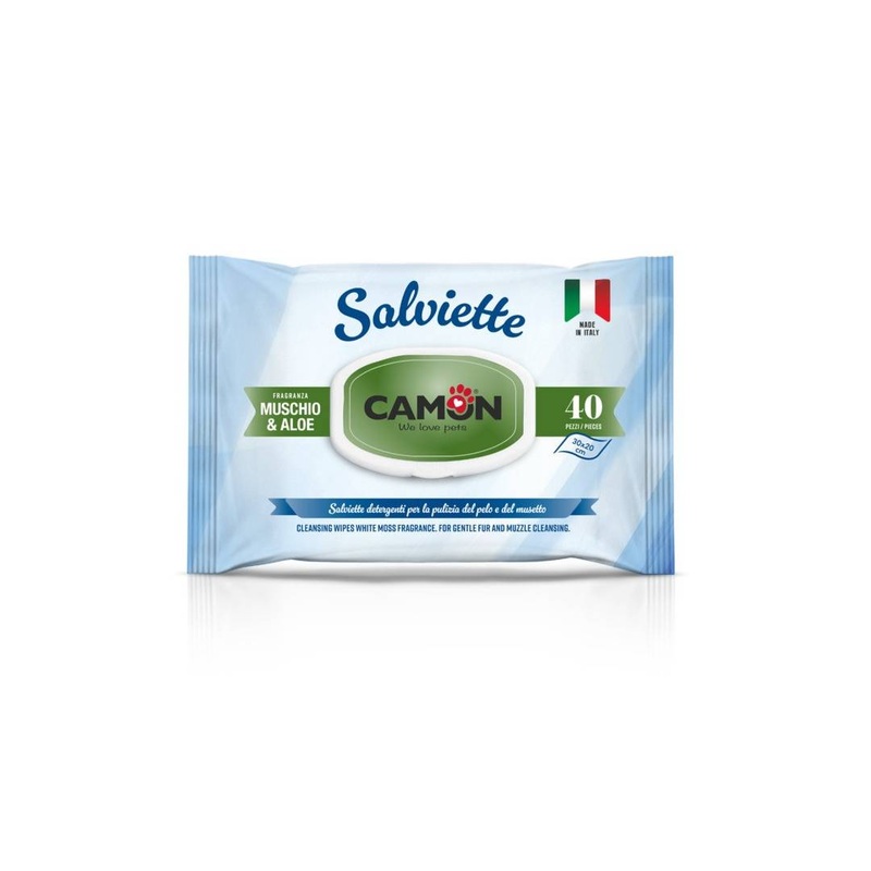 Aloe Vera cleansing wipes (40pcs) with white Moss fragrance