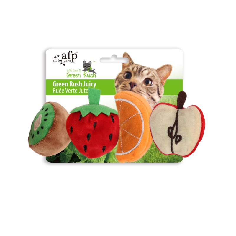 AFP Green Rush Juicy Cat toy - Pack of 4 toys