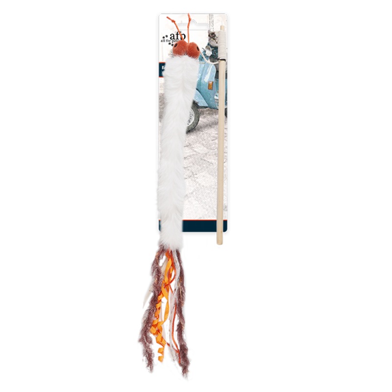 AFP Vintage - Real Rabbit Fur Tail - Interactive Cat Toy