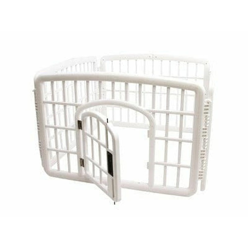 ALASKA FOLDABLE PUPPY PEN WITH DOOR WHITE