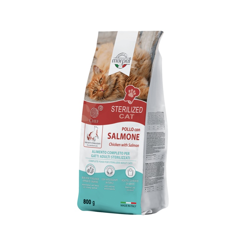 Aequil. Chef Cat Steril  Chicken/Salm 800 Gr