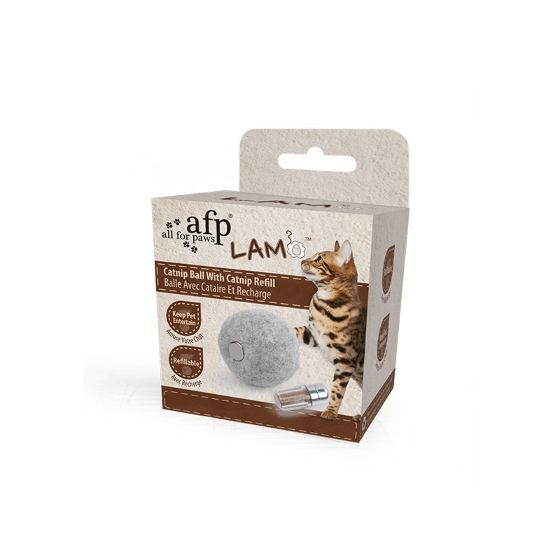 AFP Lambswool-catnip ball with catnip refill