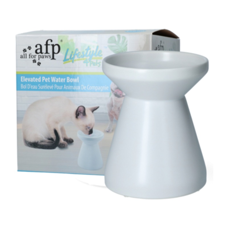 AFP Liftstyle4Pets - Elevated Pet Water Bowl - White