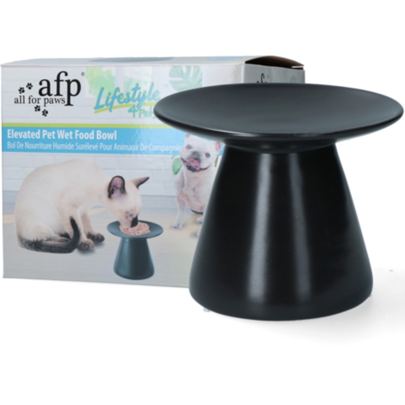 AFP Liftstyle4Pets - Elevated Pet Wet Food Bowl - Charcoal