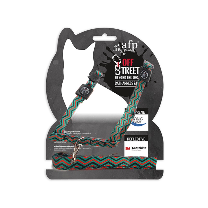 AFP Off Street - Cat Harness & Leash Set - Chevron