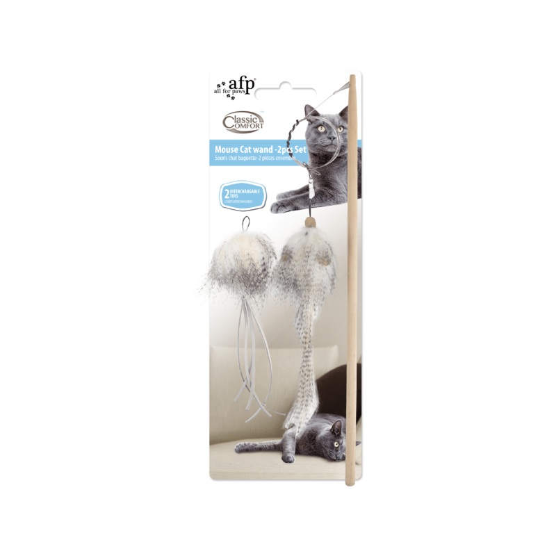 Afb Classic Comfort - Mouse Cat Wand -2Pcs Set