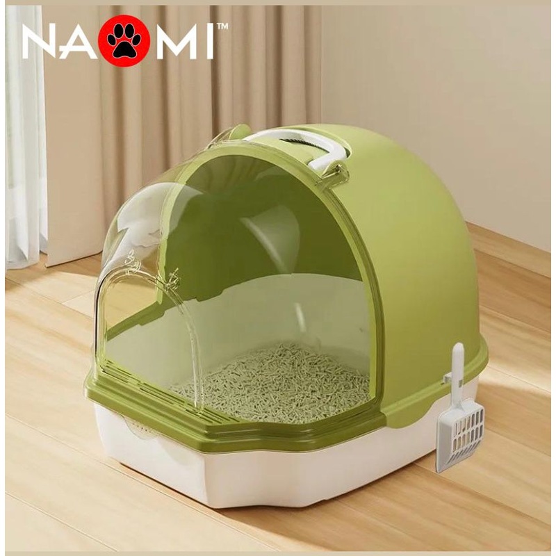 "Cat litter Box Material:Plastic Size:54*46*43CM  Color: Blue - Green - Yellow"