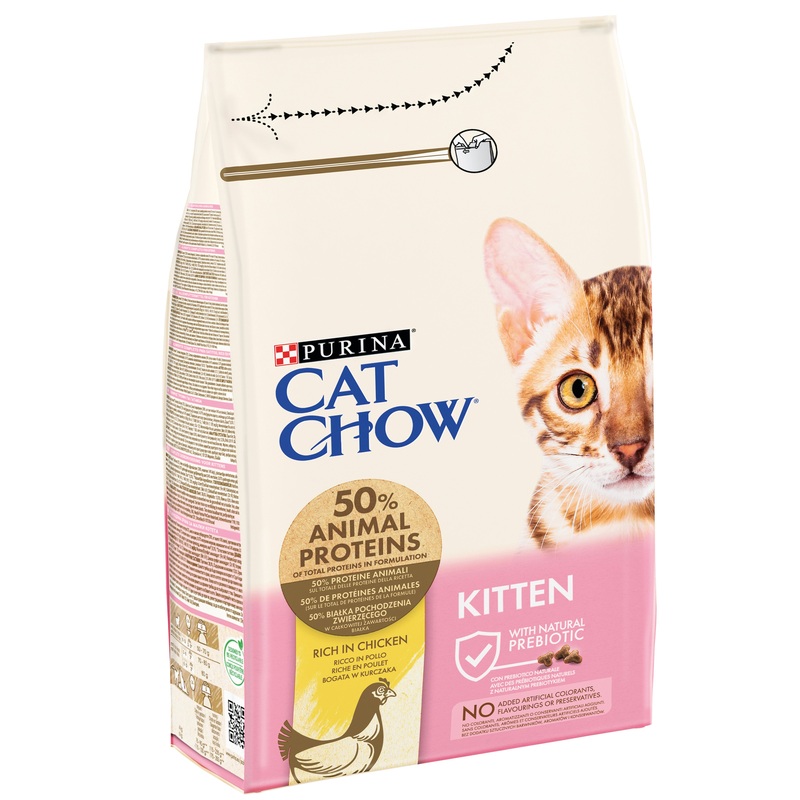 (10 Items) Purina CAT CHOW Kitten Rich in Chicken Dry Cat Food 1.5KG