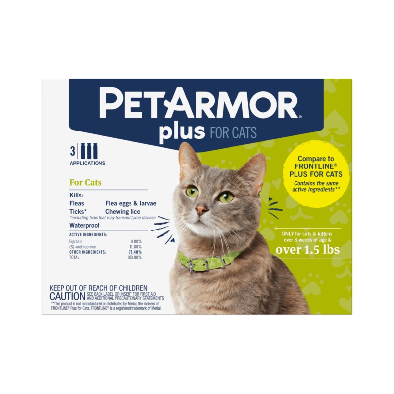 PetArmor Plus Flea & Tick Treatment for Cats over 1.5 lbs