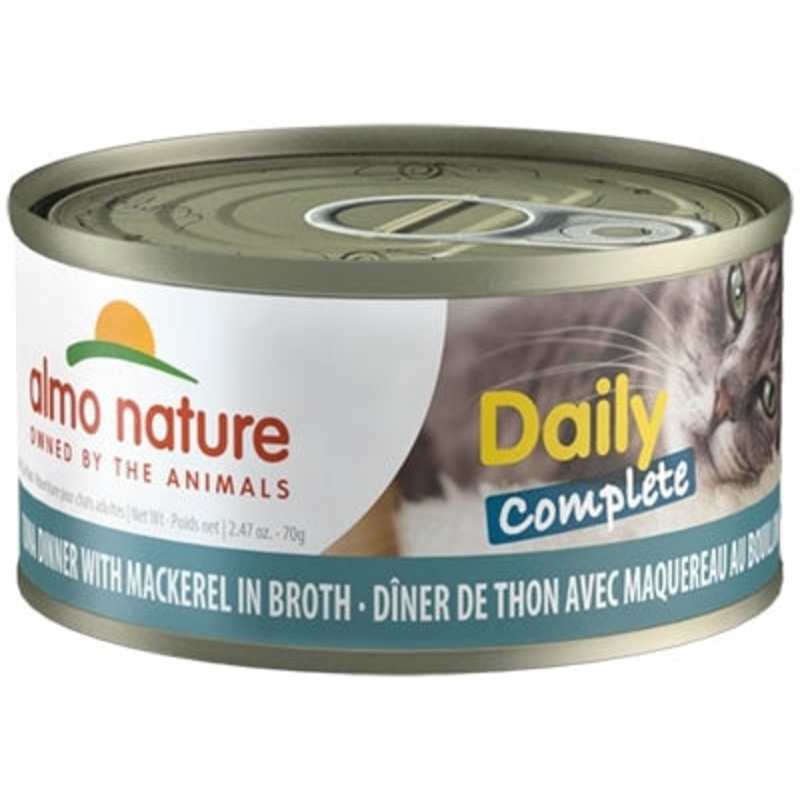 Almo Nature Daily Complete Cat Tuna with Mackerel in Broth Canned Cat Food