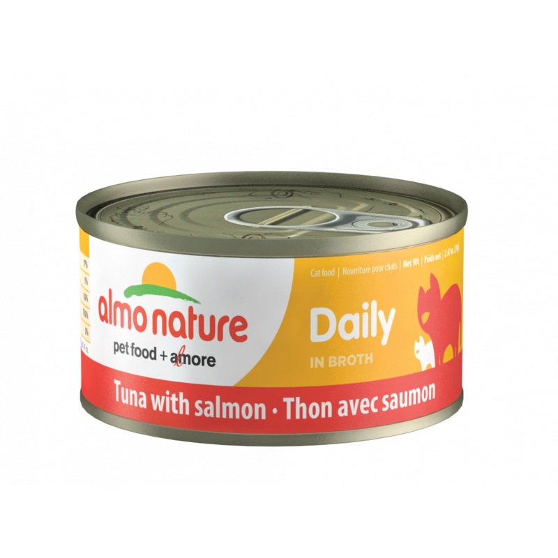 Almo Nature Daily Complete Cat Tuna with Salmon in Broth Canned Cat Food