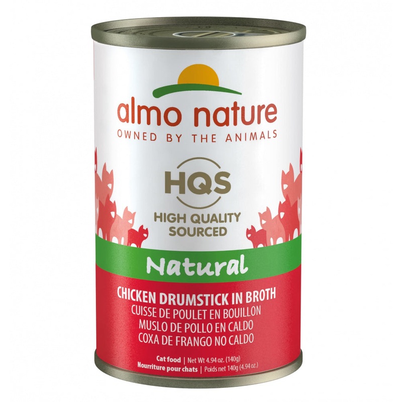 Almo Nature HQS Natural Cat Grain Free Additive Free Chicken Drumstick Canned Cat Food