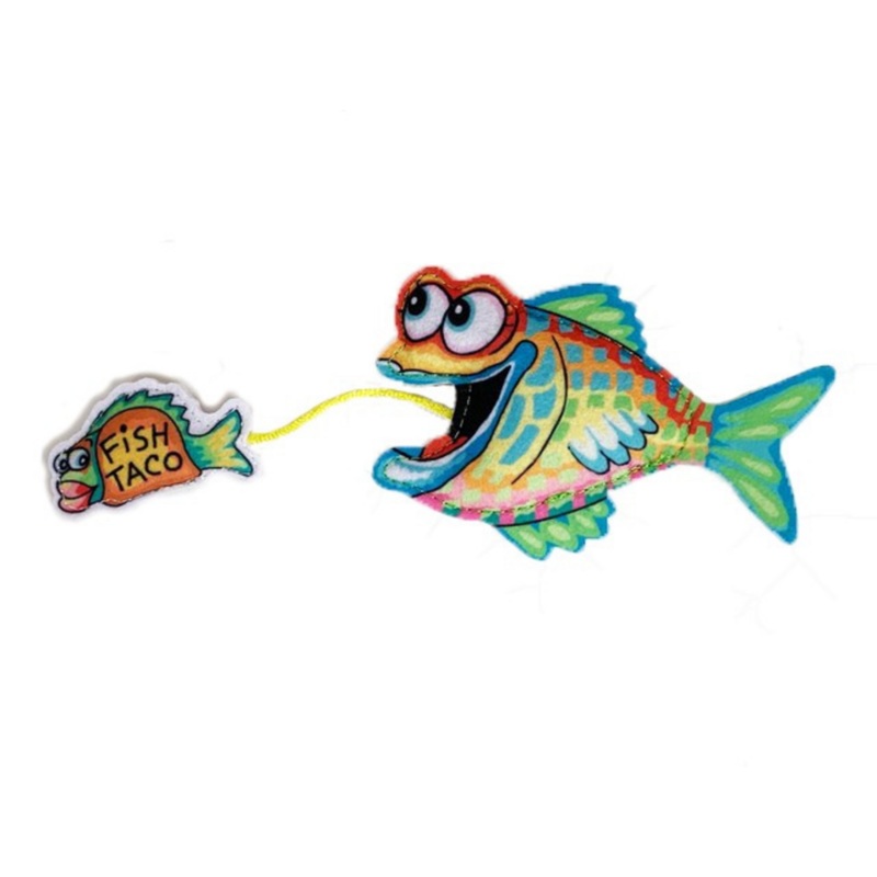 Fuzzu Fast Food Fish and Taco Cat Toy