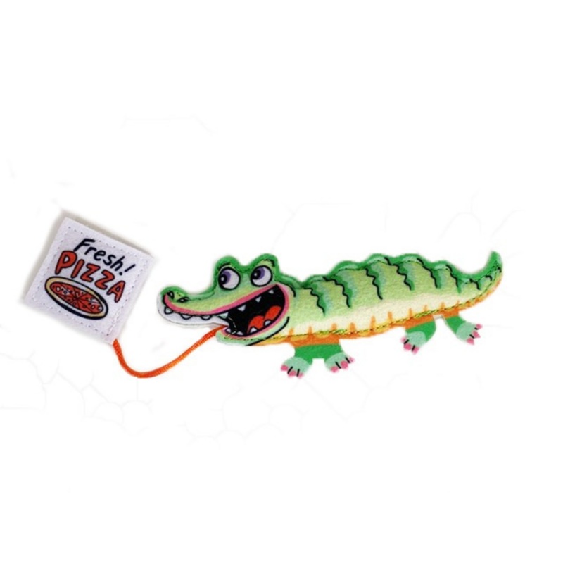 Fuzzu Fast Food Gator and Pizza Cat Toy