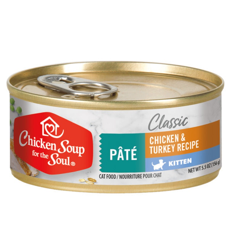 Chicken Soup for the Soul Classic Kitten Wet Food - Chicken & Turkey Recipe Pt 5.5oz Case of 24