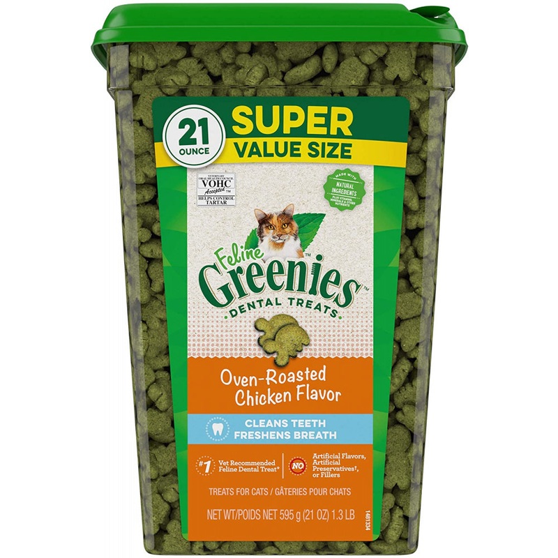 Greenies Feline Dental Oven Roasted Chicken Flavor Cat Treats