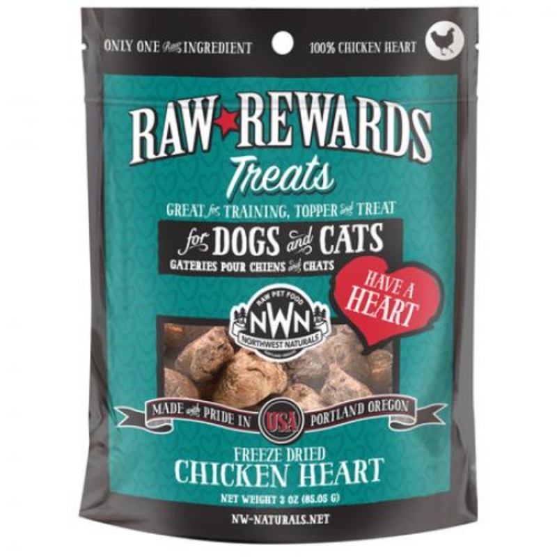 Northwest Naturals Freeze Dried Chicken Heart Treat 3oz