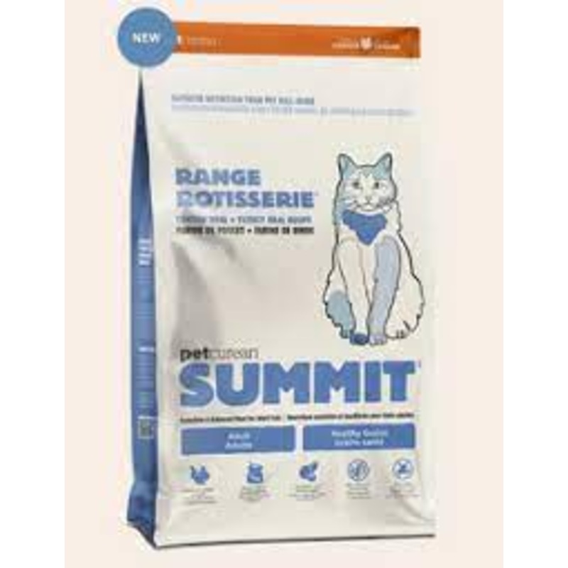 Petcurean Summit RANGE ROTISSERIE  CHICKEN MEAL + TURKEY MEAL RECIPE FOR ADULT CATS