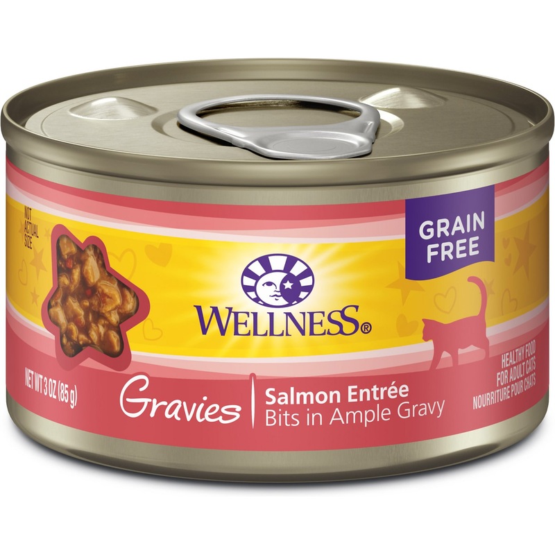 Wellness Natural Grain Free Gravies Salmon Dinner Canned Cat Food
