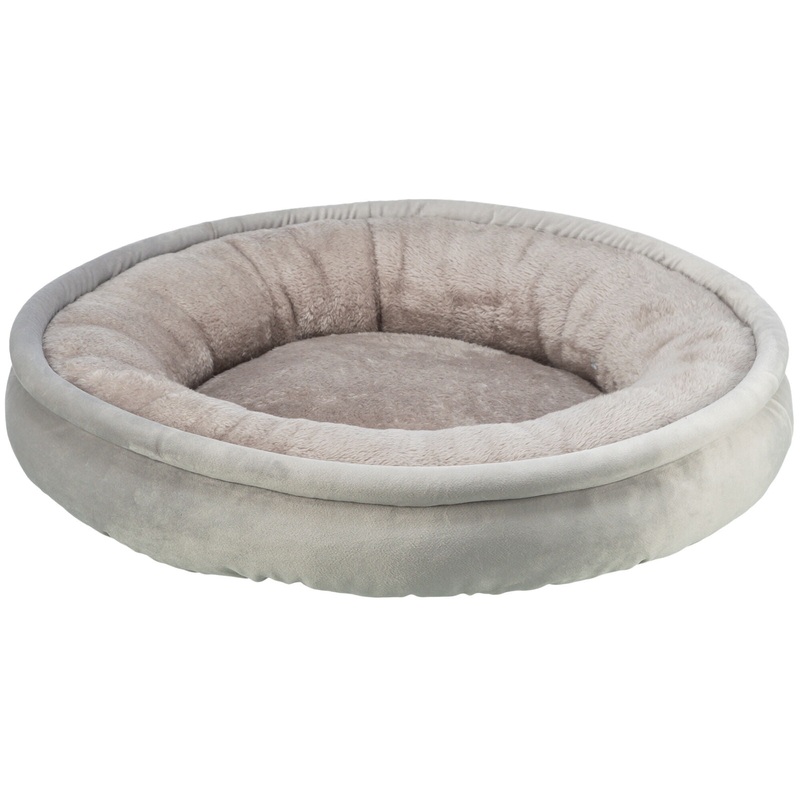 Emmi bed, round, diam 50 cm, light grey