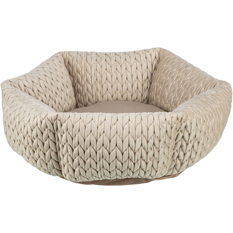 Livia bed, round, diam 50 cm, sand