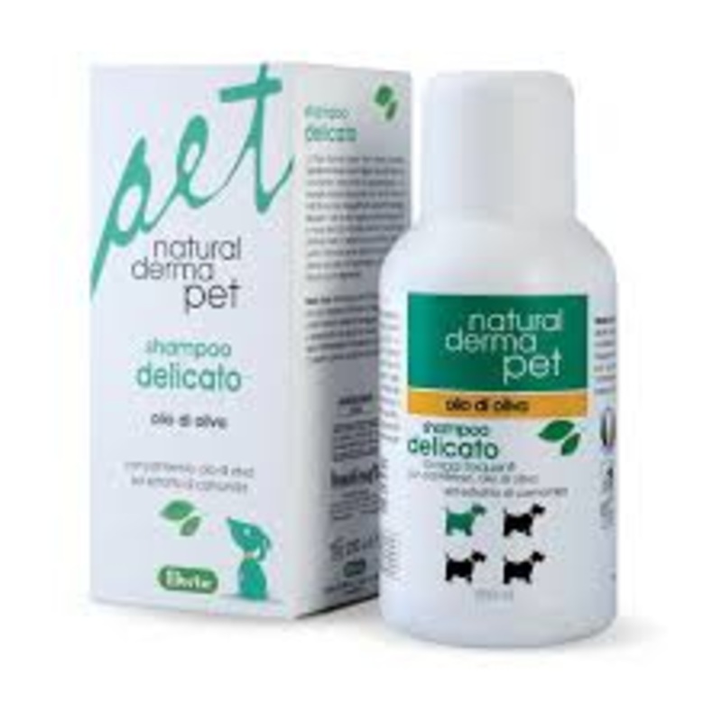 Natural Derma Pet Shampoo, Delicate Shampoo, Olio di Oliva, 200ml