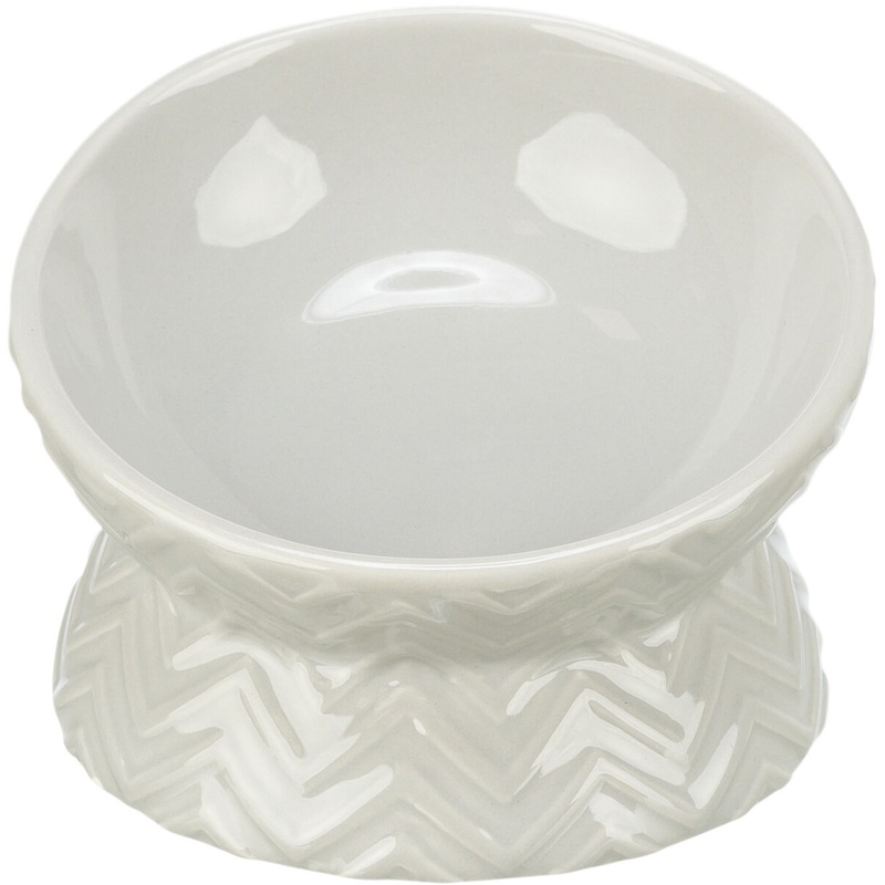 Bowl, elevated, ceramic, 0.15 l/diam. 13 cm, light taupe
