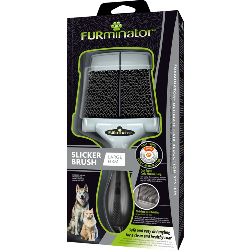 Furminator Dog & Cat Slicker Brush ,Firm, Large