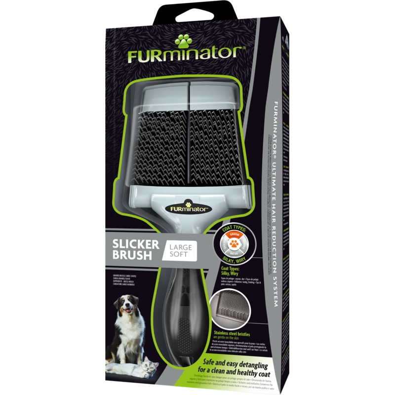 Furminator Dog & Cat Slicker Brush ,Soft, Large