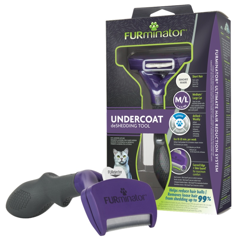 Furminator Medium/Large cat Undercoat deshedding tool, Short Hair