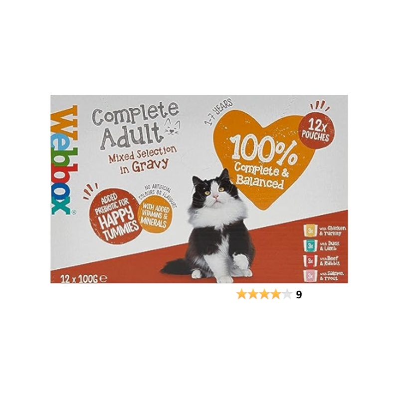 Webbox complete Mixed Selection in Gravy, 12 pack