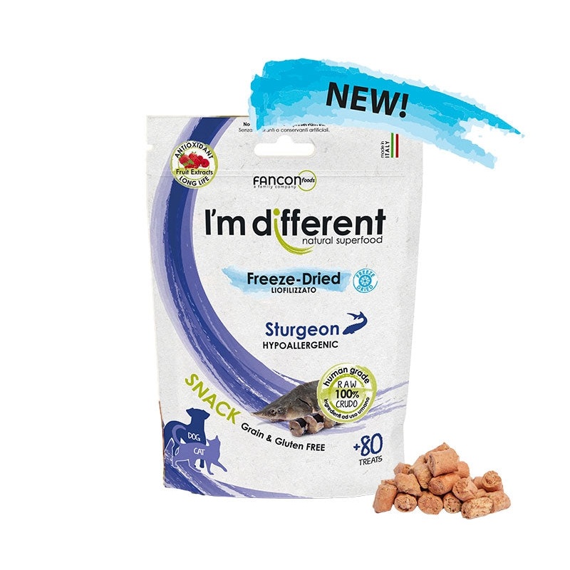 I'm Different Snacks, Sturgeon, 80pcs (Freeze Dried)