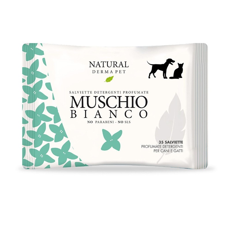Natural Derma Pet wipes, White Musk
