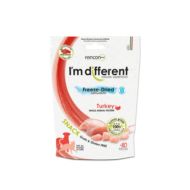 I'm Different Snacks, Turkey, 80pcs (Freeze Dried)