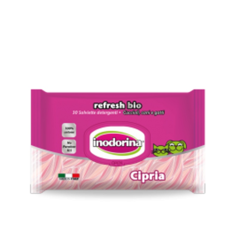 Inodorina Wet Wipes Refresh Bio, Powder Puff (Cipria)