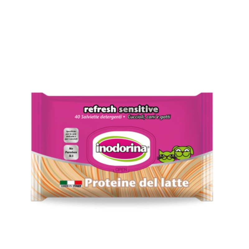 Inodorina Wet Wipes Refresh Sensitive, Milk Protein