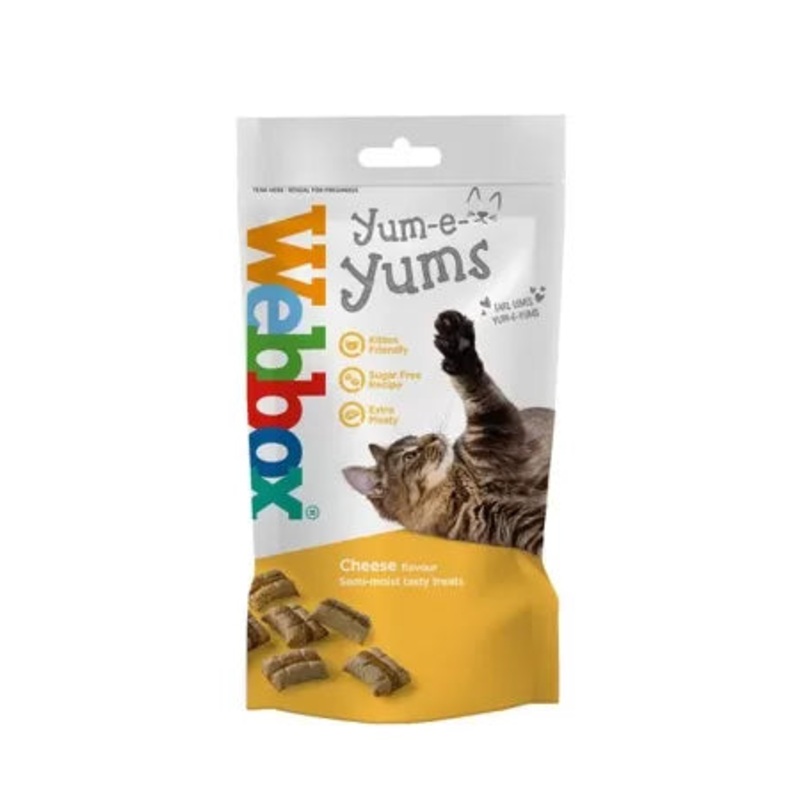 Webbox cat treats, Yum-e-Yums Cheese, 40g