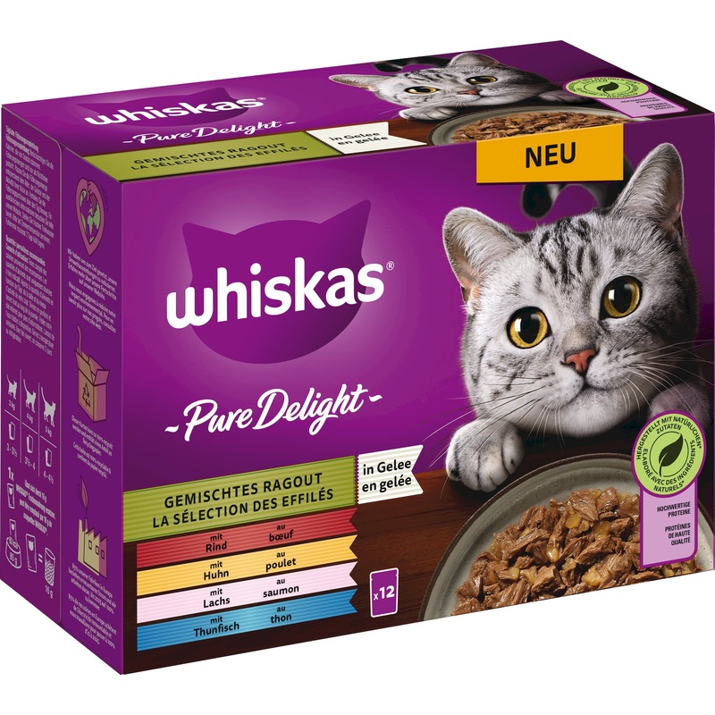 Whiskas Casserole Pure Delight Variety Pack - 12 pack
