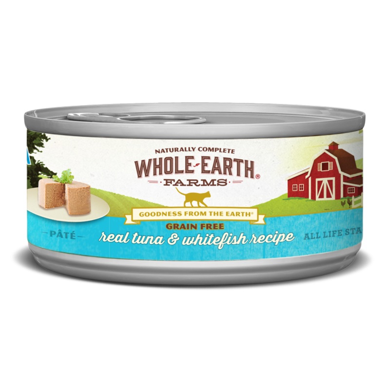 Whole Earth Farms Grain Free Real Tuna and Whitefish Recipe Canned Cat Food