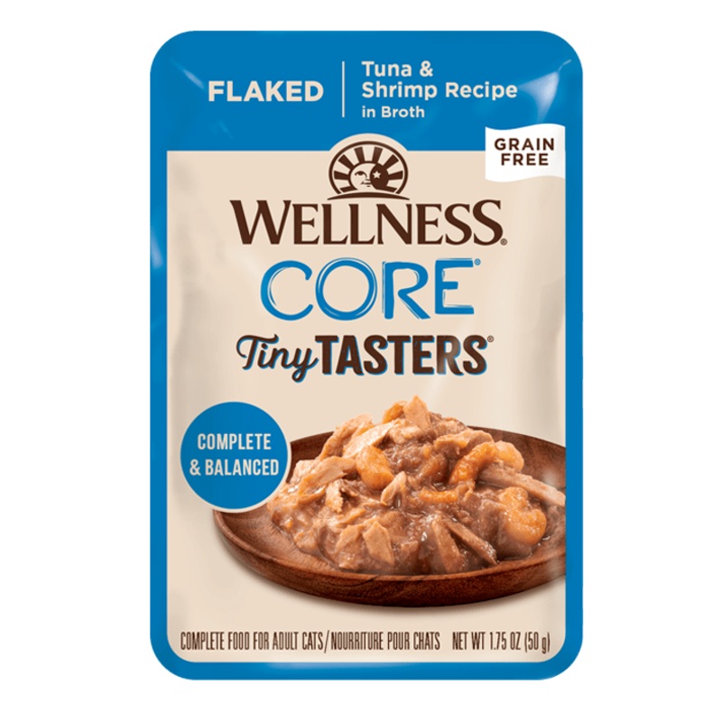 Wellness CORE Tiny Tasters Flaked | Tuna & Shrimp Cat Wet Food
