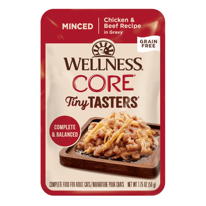 Wellness CORE Tiny Tasters Minced | Chicken & Beef Cat Wet Food