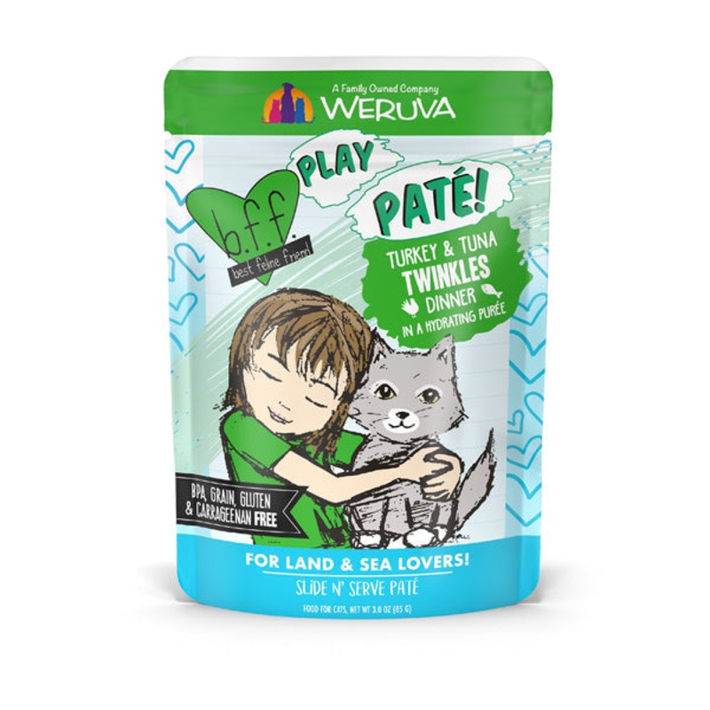 Weruva B.F.F. PLAY PAT! Turkey & Tuna Twinkles Dinner in a Hydrating Pure Cat Food
