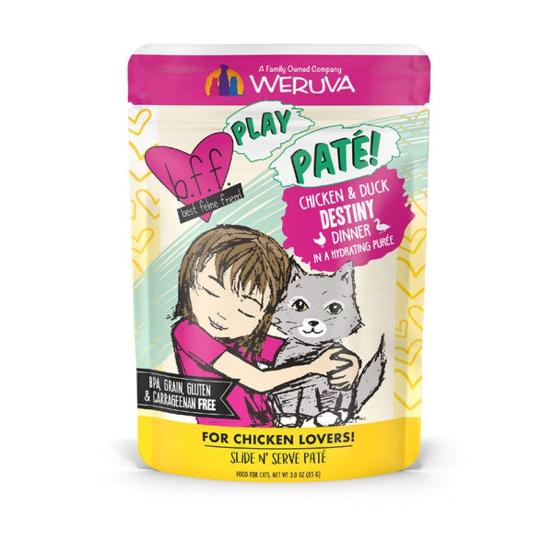 Weruva BFF PLAY Pat Chicken & Duck Destiny Dinner in a Hydrating Pure Cat Food