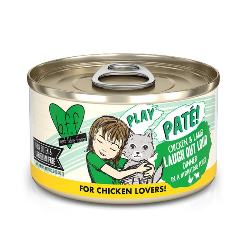 Weruva BFF PLAY Pat  Chicken & Lamb Laugh Out Loud Dinner in a Hydrating Pure Cat Food