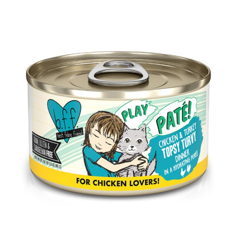 Weruva BFF PLAY Pat Chicken & Turkey Topsy Turvy Dinner in a Hydrating Pure Cat Food