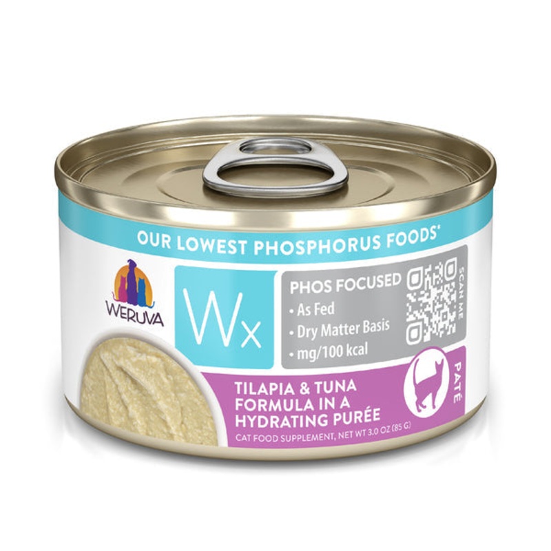 Weruva Wx Phos Focused  Tilapia & Tuna Formula in a Hydrating Pure Cat Food
