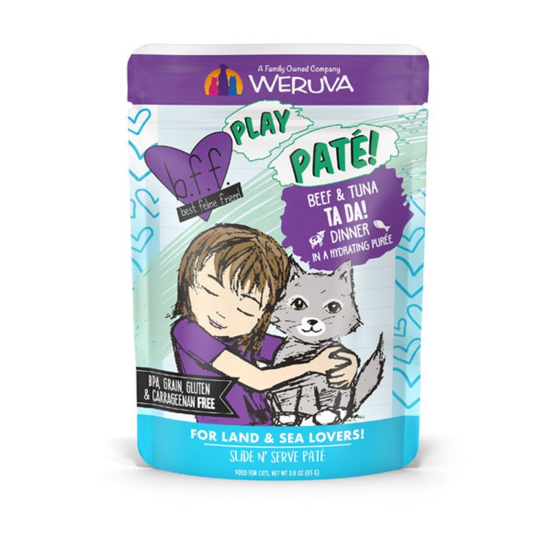 Weruva BFF PLAY Pat Beef & Tuna Ta Da! Dinner in a Hydrating Pure Cat Food