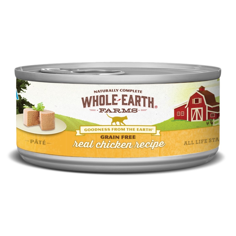 Whole Earth Farms Grain Free Real Chicken Recipe Canned Cat Food