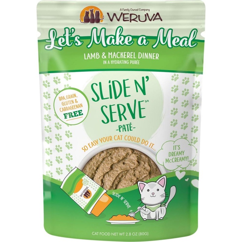 Weruva Slide N' Serve Grain Free Let's Make a Meal Lamb & Mackerel Dinner Wet Cat Food Pouch