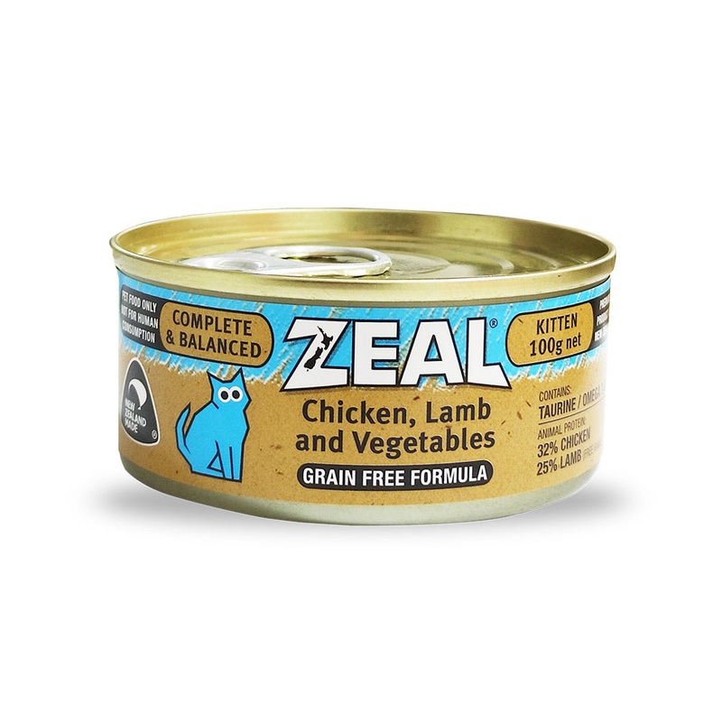 Zeal  Chicken, Lamb & Vegetable Canned Food for Kitten 100g